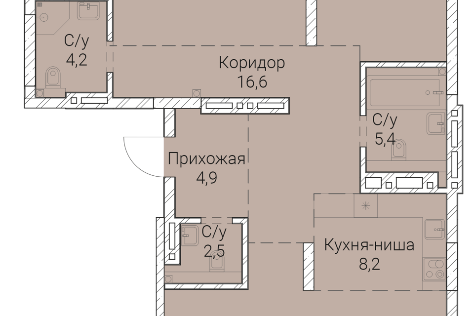 квартира г Новосибирск Заельцовский, городской округ Новосибирск фото 1