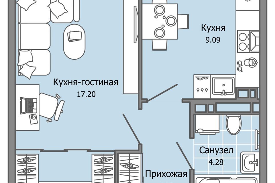 квартира г Ульяновск жилой комплекс Город Новаторов, городской округ Ульяновск фото 1