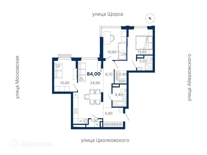 квартира г Екатеринбург р-н Ленинский ул Мартовская 249 Екатеринбург, муниципальное образование фото 1