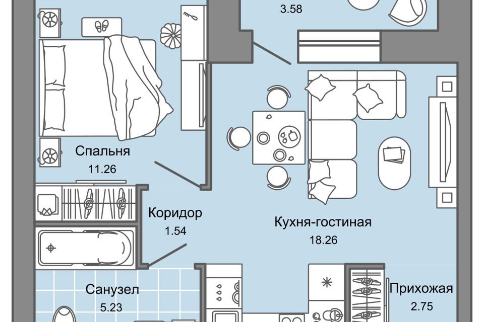 квартира г Киров р-н Ленинский ул Дмитрия Козулева 2к/1 муниципальное образование Киров фото 1