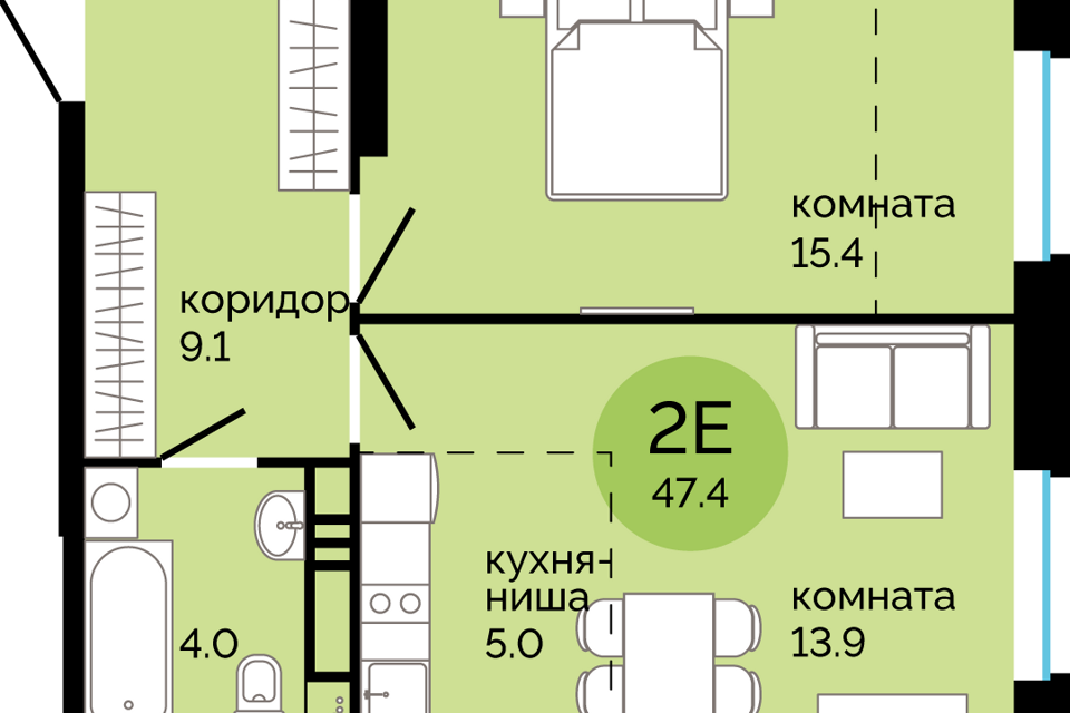 квартира г Пермь р-н Свердловский городской округ Пермь, жилой комплекс Красное яблоко фото 1