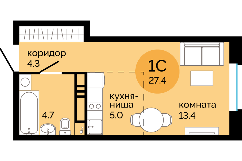 квартира г Пермь р-н Свердловский городской округ Пермь, жилой комплекс Красное яблоко фото 1