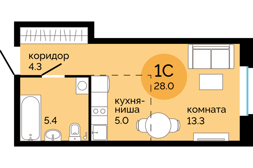 квартира г Пермь р-н Свердловский городской округ Пермь, жилой комплекс Красное яблоко фото 1