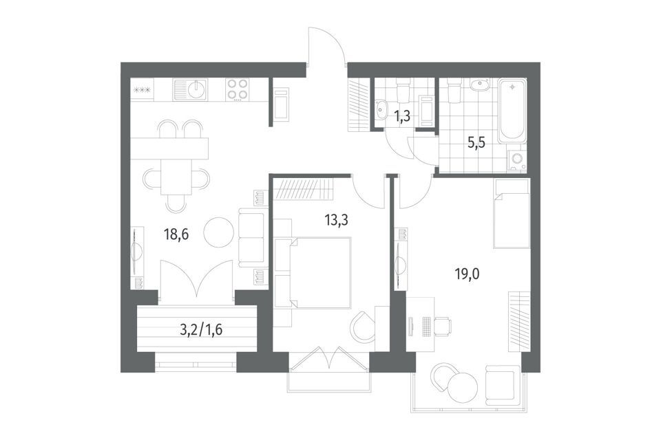 квартира г Санкт-Петербург ул Академика Константинова 1к/1 Выборгский фото 1