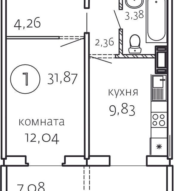 квартира г Челябинск р-н Курчатовский Парковый городской округ Челябинск, Жилой комплекс Хорошее решение фото 1