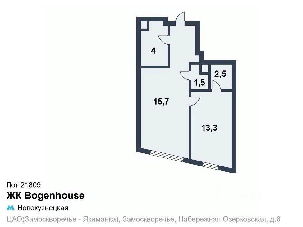 квартира г Москва ЦАО Замоскворечье наб Озерковская 6 Московская область фото 2