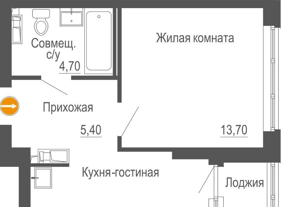 квартира г Екатеринбург р-н Ленинский Чкаловская ул. Академика Бардина, 21 фото 1