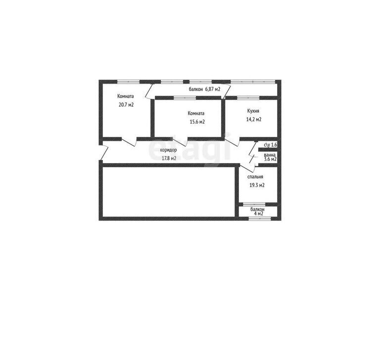 квартира г Краснодар р-н Прикубанский ул Черкасская 107 фото 10