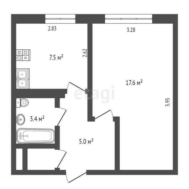 квартира г Орел р-н Заводской ул 6-й Орловской Дивизии 25 фото 6