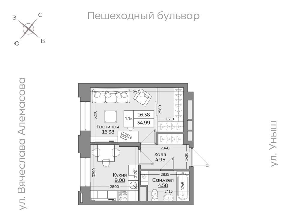 квартира г Казань Дубравная ул Рауиса Гареева фото 1
