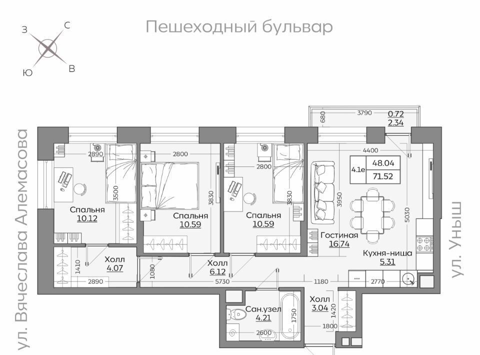 квартира г Казань Дубравная ул Рауиса Гареева фото 1