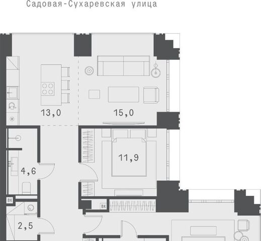 ул Садовая-Сухаревская 14 фото