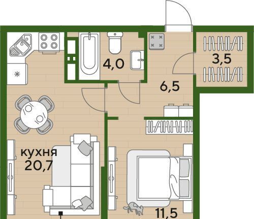 квартира г Краснодар р-н Прикубанский ул им. Анны Ахматовой фото 1