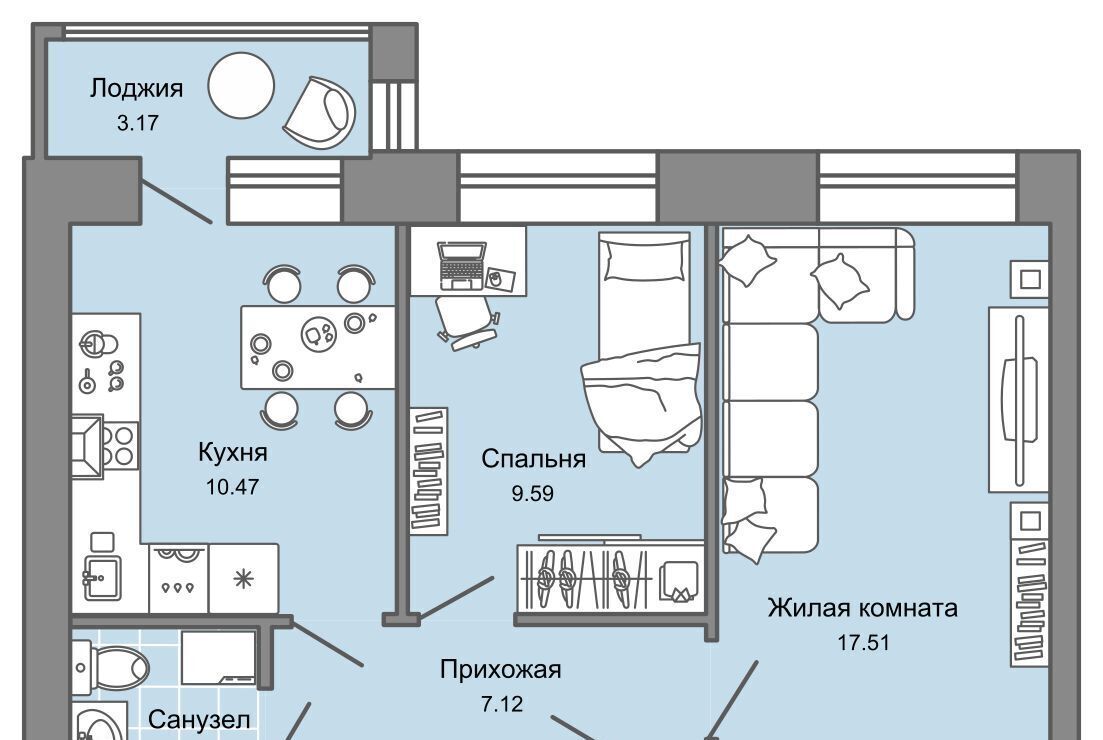 квартира г Ульяновск р-н Заволжский пр-кт Столыпина 2б фото 1