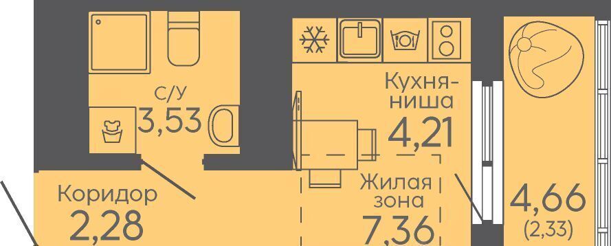 квартира г Екатеринбург микрорайон Новокольцовский Ботаническая Новокольцовский жилой комплекс фото 1