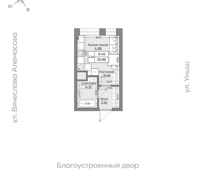 квартира г Казань р-н Приволжский Проспект Победы фото 1