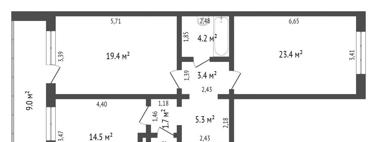 квартира г Тюмень р-н Центральный ул Елизарова 12 фото 2