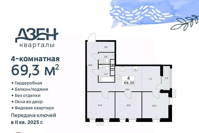 метро Бульвар Адмирала Ушакова ЖР «Дзен-кварталы» 2/3 фото