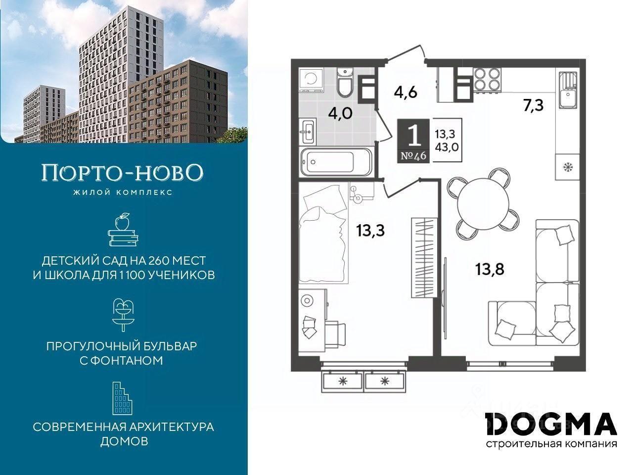 квартира г Новороссийск с Цемдолина ул Красина 53/3 ЖК Красина р-н Приморский фото 1