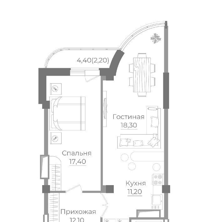 квартира г Ростов-на-Дону р-н Ворошиловский пр-кт Михаила Нагибина 38 фото 1