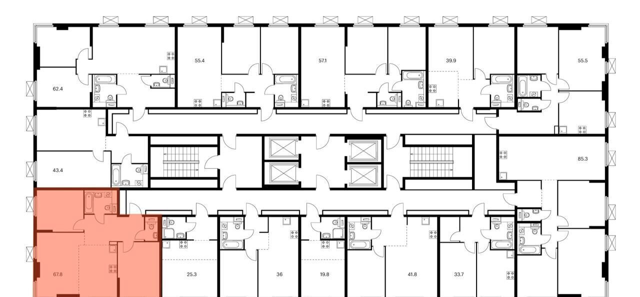 квартира г Москва метро Бульвар Рокоссовского ш Открытое 18а ЖК Лосиноостровский Парк корп. 4 фото 2