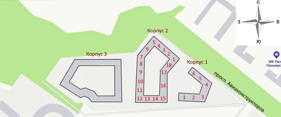 квартира г Санкт-Петербург метро Комендантский Проспект пр-кт Авиаконструкторов 54 фото 3