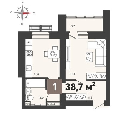 квартира г Пенза ул Крупской 12а Октябрьский район фото 1