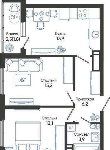 р-н Центральный дом 1 ЖК «Облака» блок-секции 1-5 фото