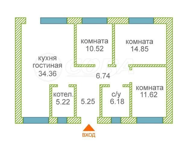 дом р-н Тюменский с Успенка коттеджный посёлок Есенино фото 7