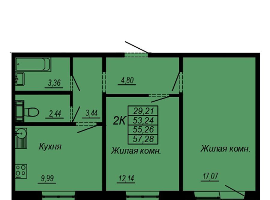 квартира г Хабаровск р-н Индустриальный Южный микрорайон ул Рокоссовского фото 1