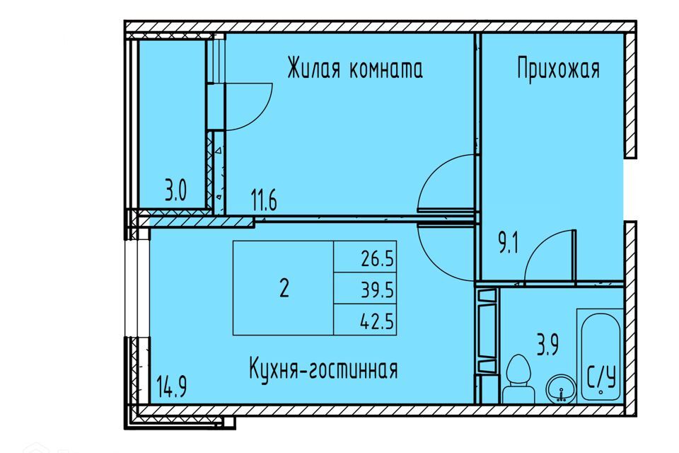 квартира г Ростов-на-Дону р-н Советский пр-кт Маршала Жукова 18/1 городской округ Ростов-на-Дону фото 1