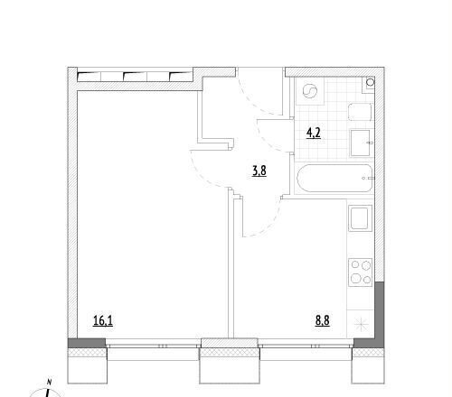 квартира г Зеленоград ул Александровка МФК «Wellbe» проезд 624 фото 2