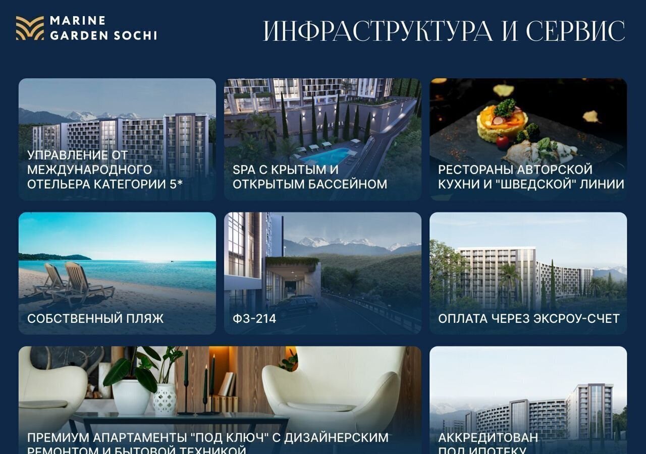 квартира г Сочи р-н Хостинский Хоста ул Володарского 20 «Marine Garden Sochi» Hotels & Resort д. 6 фото 7