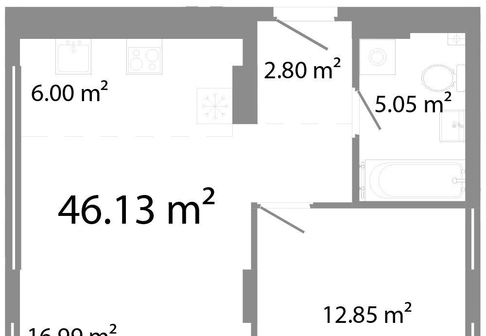 квартира г Челябинск р-н Центральный ул Худякова 18/3 фото 1