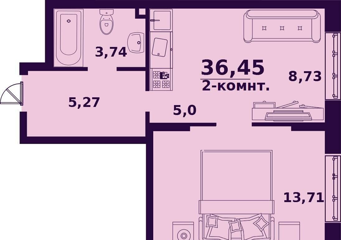 квартира г Ульяновск р-н Заволжский ул Народного учителя Латышева 5 фото 2