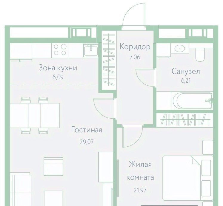 квартира г Хабаровск р-н Центральный пер Доступный 14 фото 1