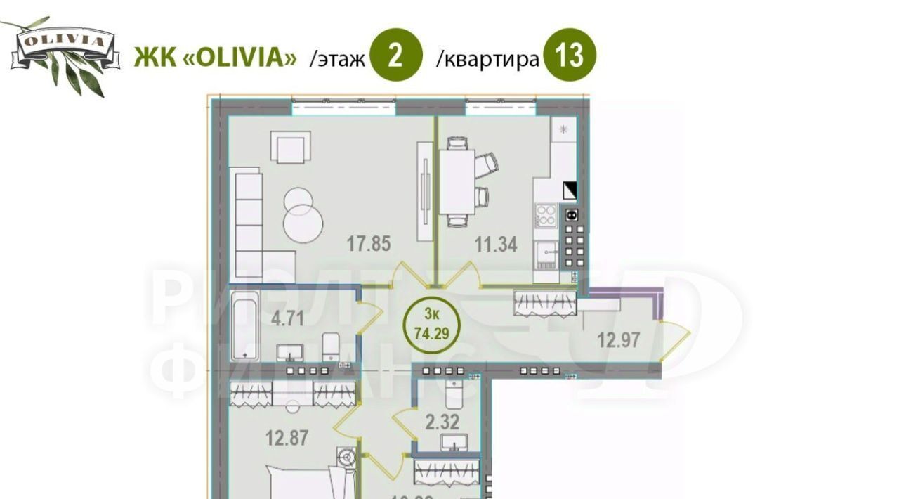 квартира г Калининград р-н Московский ул Тбилисская 5 фото 21