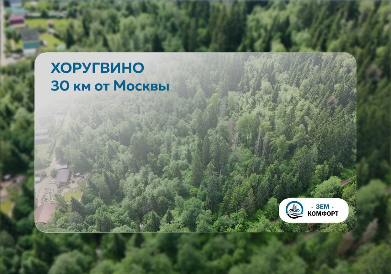 земля городской округ Солнечногорск д Хоругвино 31 км, 12Б, г. о. Солнечногорск, Менделеево, Рогачёвское шоссе фото 1