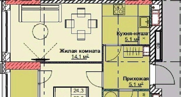 квартира г Владивосток р-н Первомайский ЖК Каштановый двор 1/5 фото 1