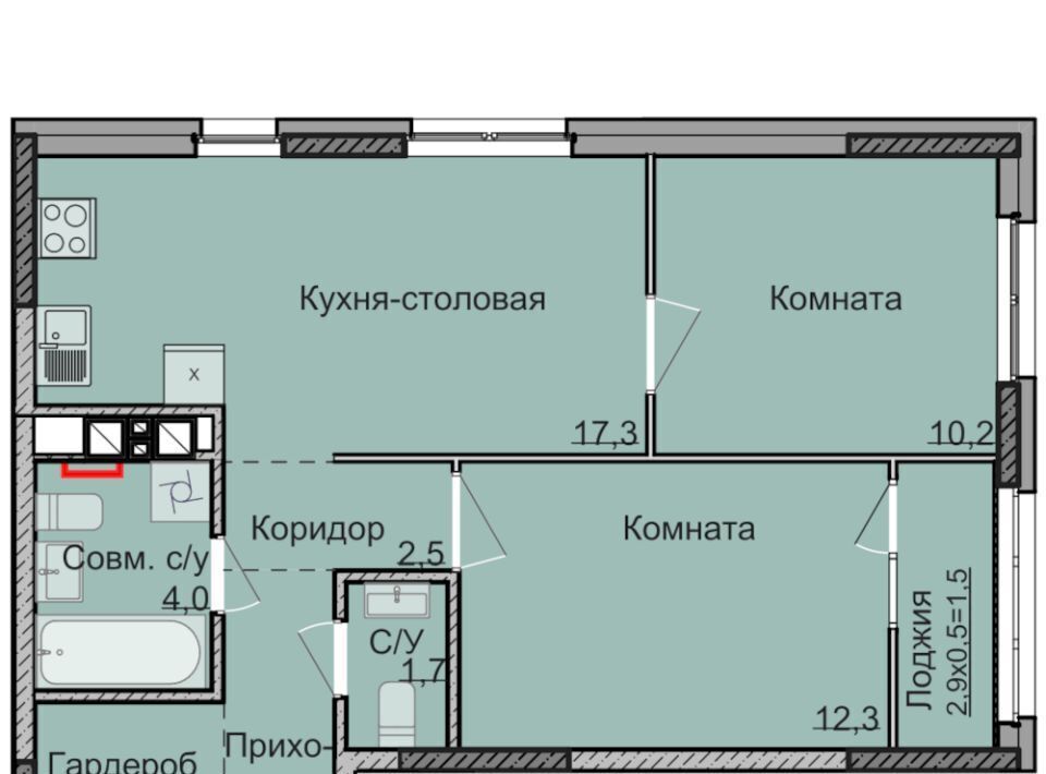 квартира г Ижевск р-н Ленинский Строитель ЖК «НЕО» жилрайон, 5-й мкр фото 1