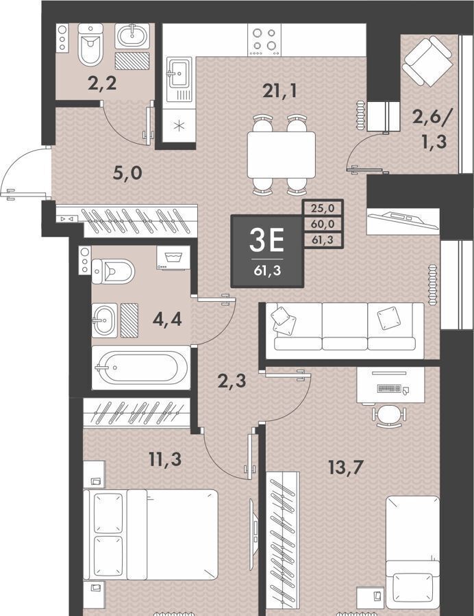 квартира г Чита р-н Центральный ул Генерала Белика 3 фото 1