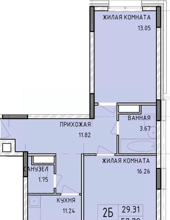 квартира г Тула р-н Центральный ул Рязанская 21 фото 1