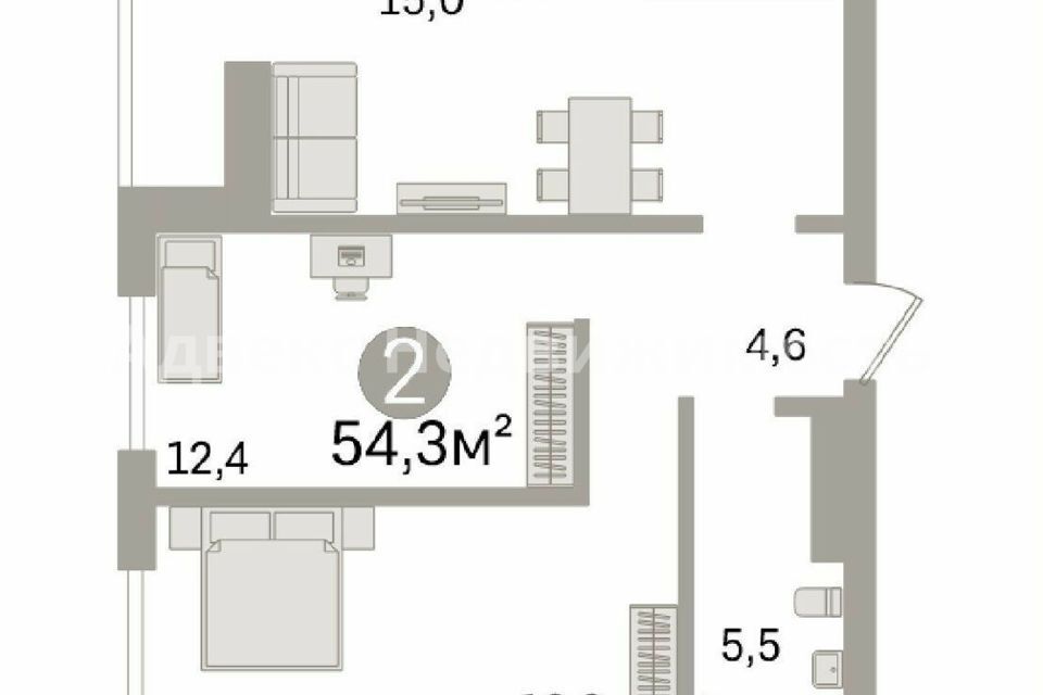 квартира г Тюмень ул Менжинского 60 ЖК Малевич городской округ Тюмень фото 2