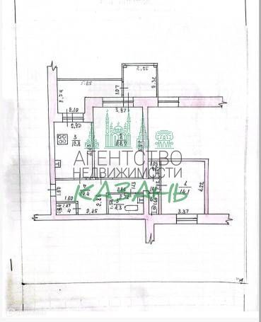 квартира г Казань р-н Ново-Савиновский пр-кт Ямашева 50 Республика Татарстан Татарстан, Казань городской округ фото 8