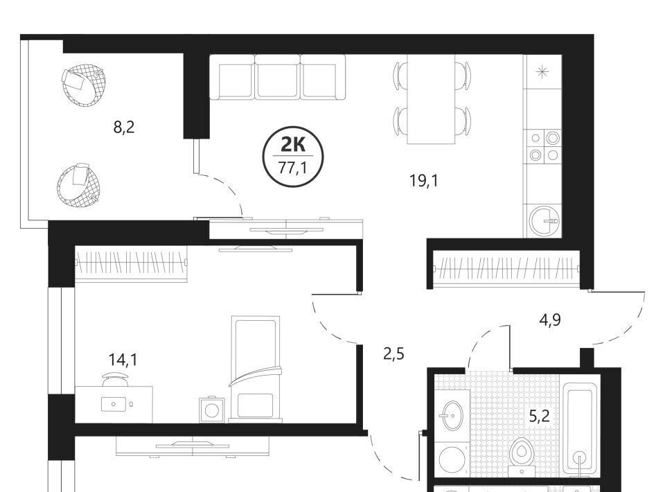 квартира г Тюмень р-н Центральный ул разведчика Кузнецова 16 фото 1