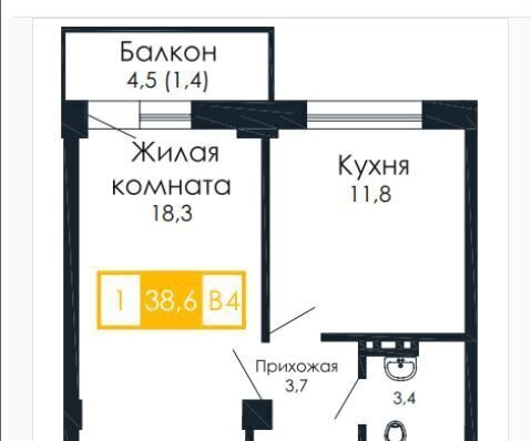 квартира г Красноярск р-н Кировский ул Кутузова 58 ЖК «Мичуринские аллеи» фото 2