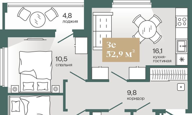 квартира г Тюмень р-н Калининский ул Ямская 1/2 159с фото 1