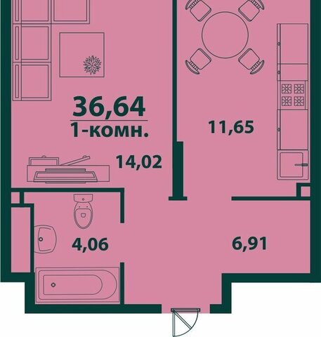 р-н Засвияжский 19-й микрорайон ЖК «‎Аквамарин 2» 4 фото