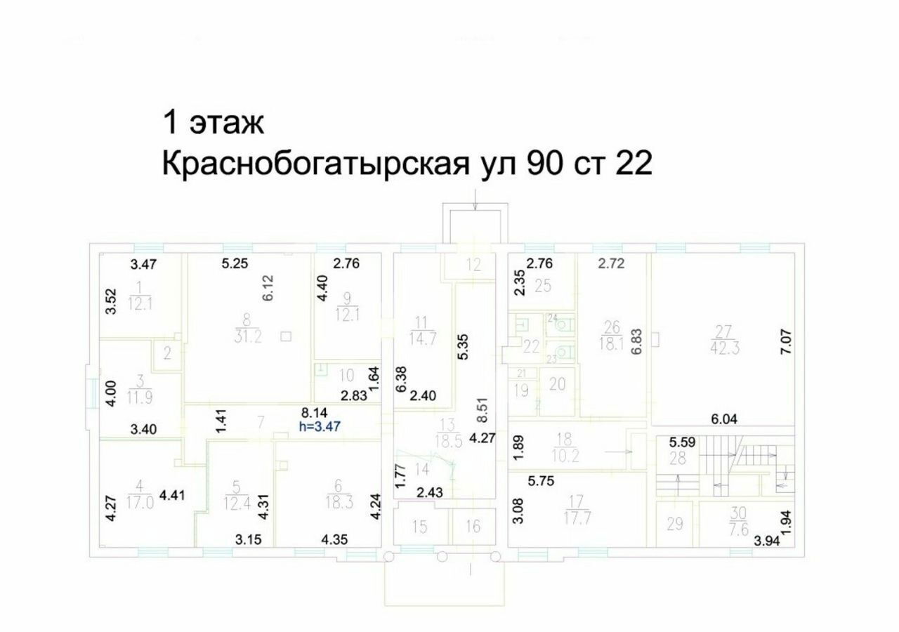 торговое помещение г Москва метро Преображенская площадь ул Краснобогатырская 90с/22 фото 12