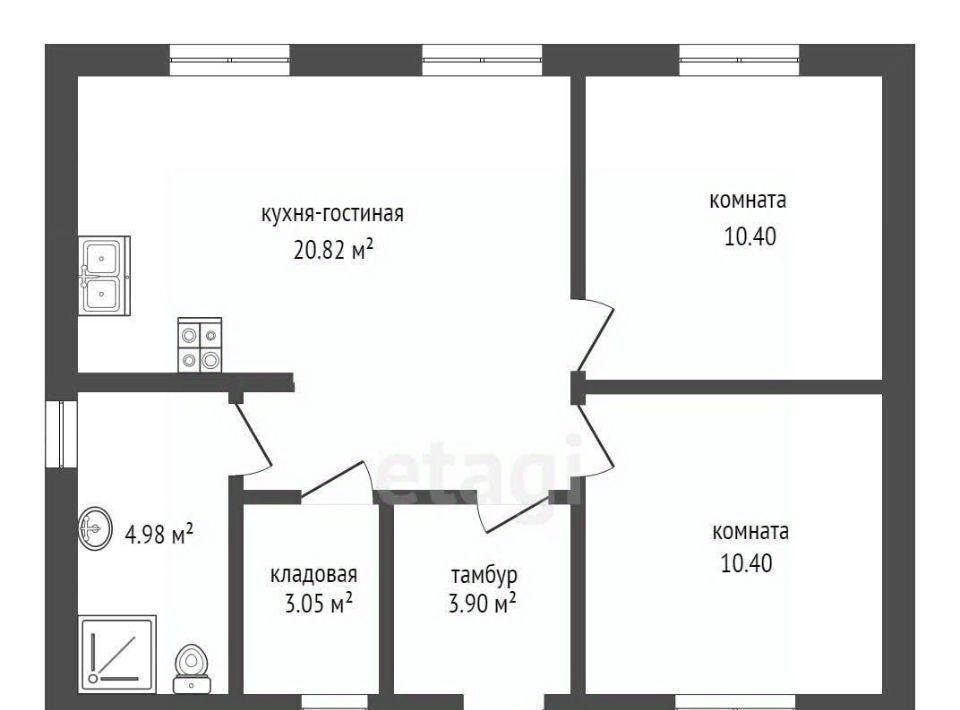 дом р-н Тюменский с Борки ул Георгиевская фото 3